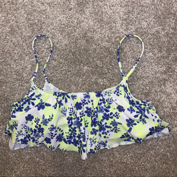 LA Hearts Neon Yellow & Blue Swim Cover top sz L - Picture 4 of 9